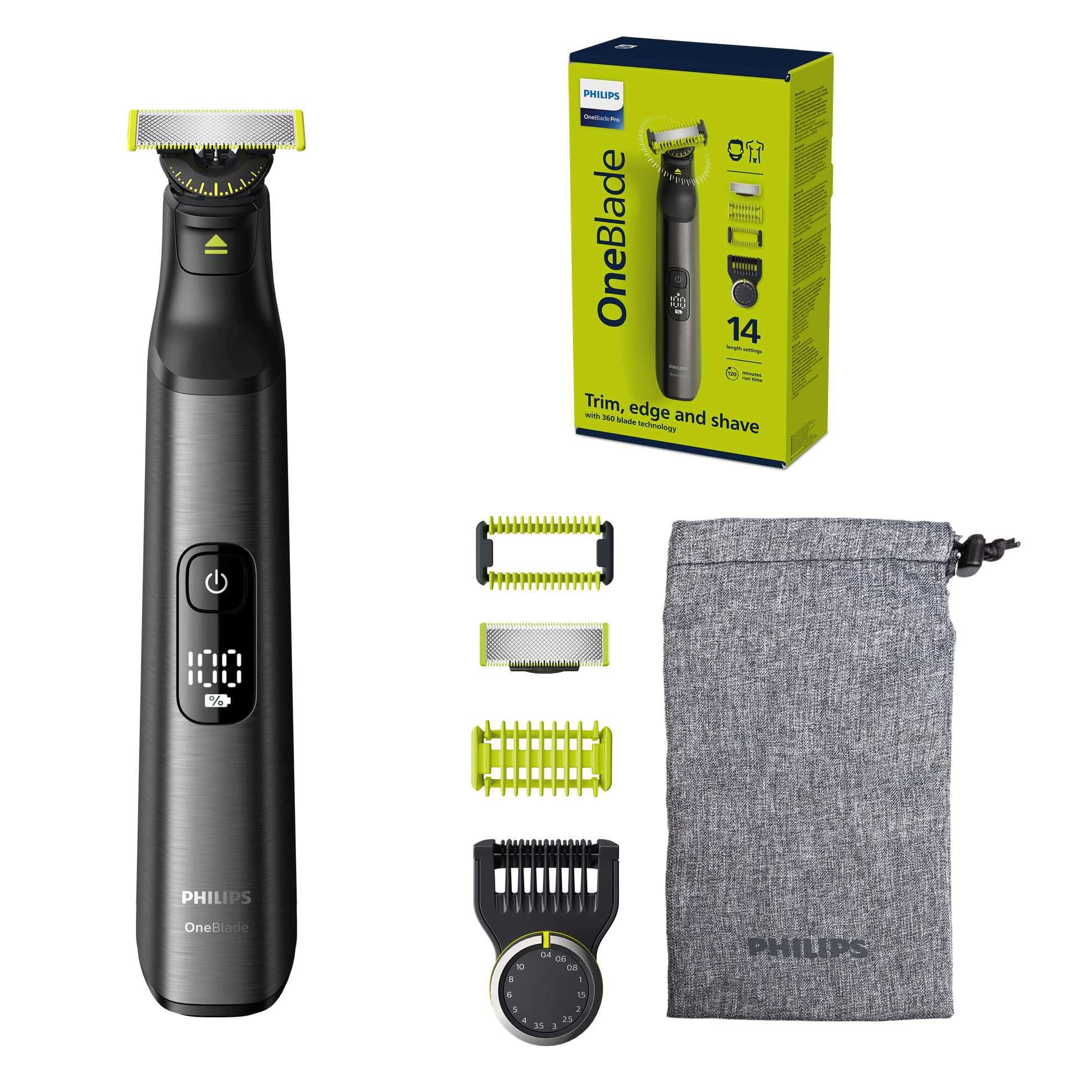 Aparat hibrid de barbierit, tuns barba PHILIPS OneBlade Pro QP6551/30
