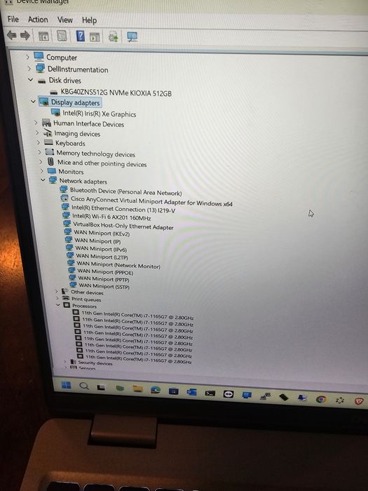 Laptop Dell Latitude 5520 i7-1156G7, 16Gb DDR4, 512 NVME Kioxia, SH