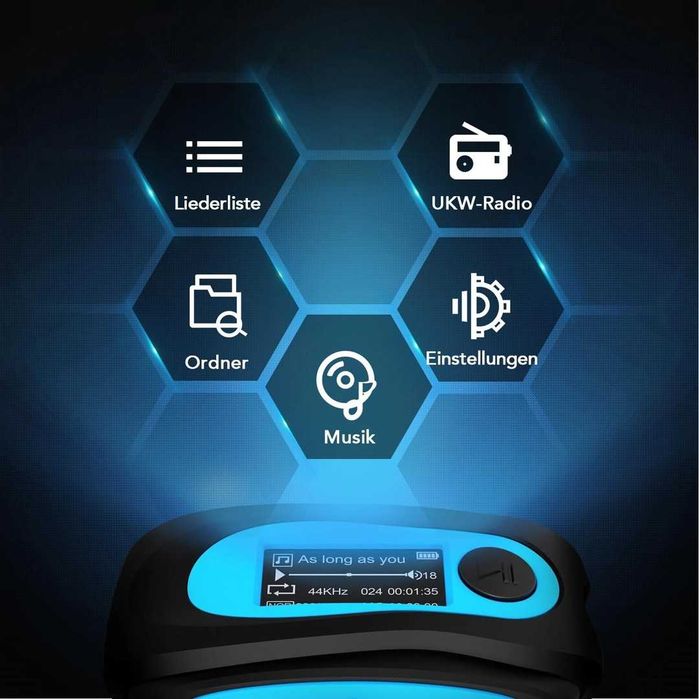Player MP3 Impermeabil, Player Muzical MP3 HiFi de 8 GB
