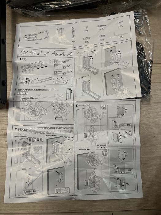 Suport pivotant pentru perete pentru 2 biciclete