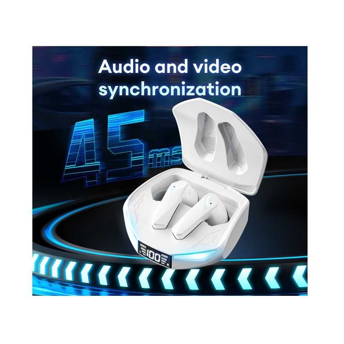 Casti wireless XT53, Bluetooth 5.4, reducere zgomot ambiental, alb