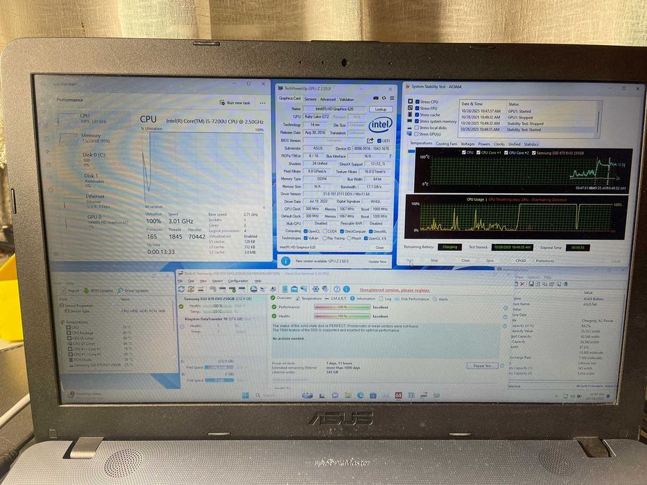 Laptop ASUS K541U i5-7200U 8GB RAM 256GB SSD Win 11 Intel HD Graphics