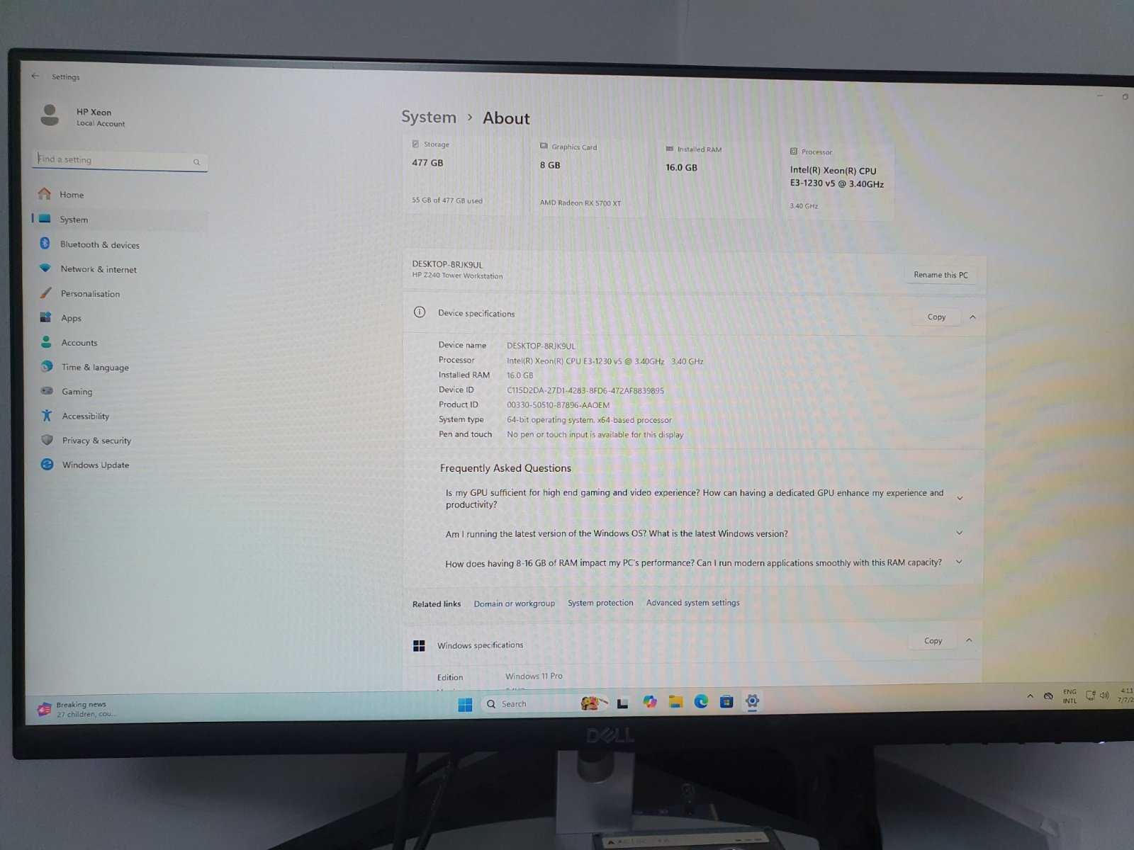 Геймърски компютър/рендер работна станция Xeon E3-1230 v5-3.4GHz 4ядра