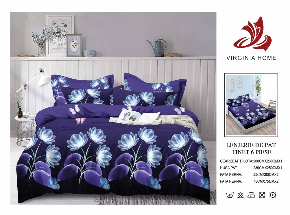 Lenjerie de pat FINET 6 piese – Calitate premium