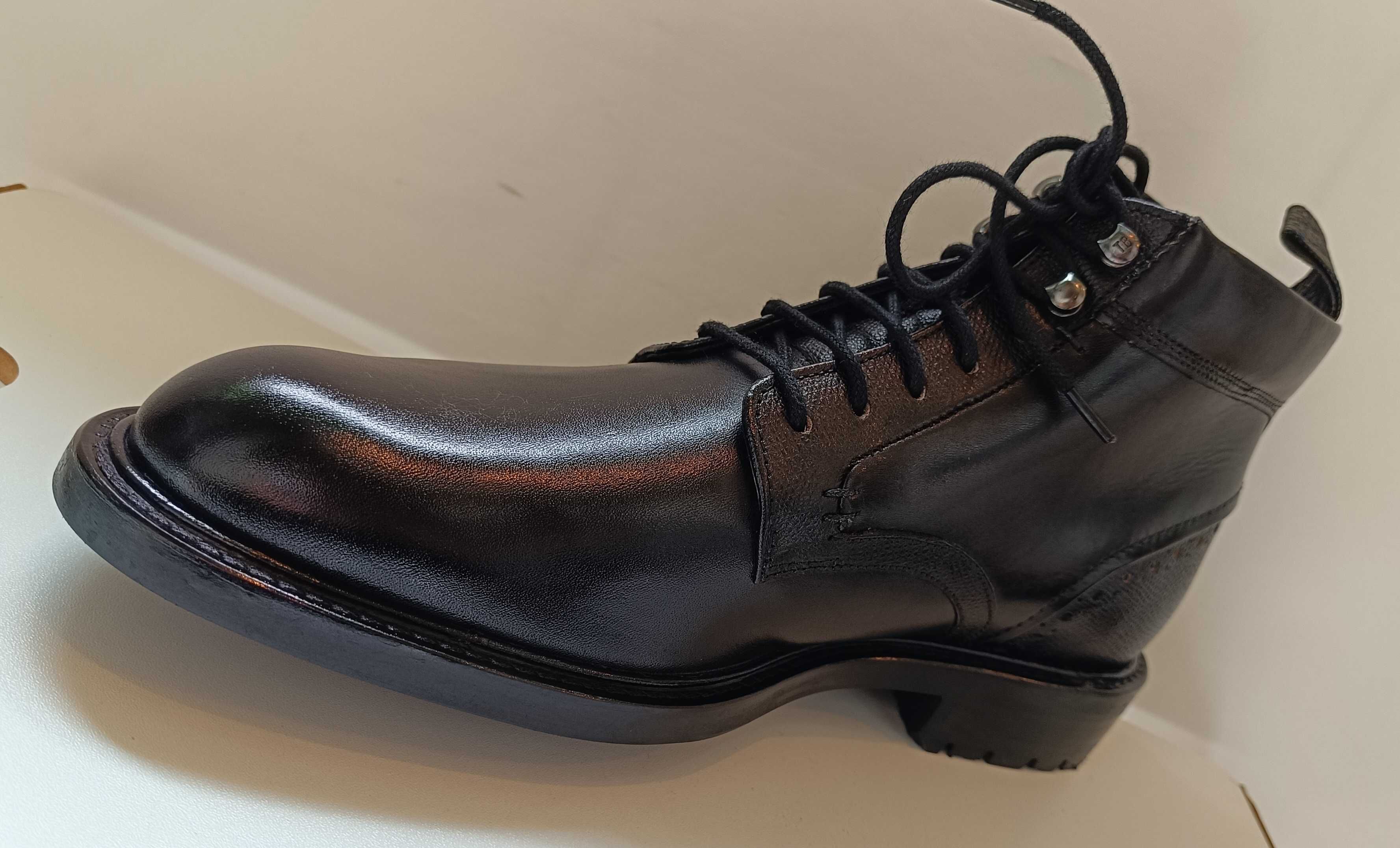 Ghete lace up 41 plain toe premium Ted Baker NOI piele naturala moale