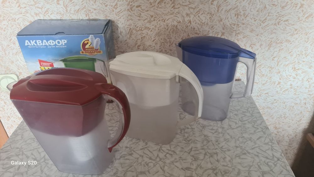 Кувшины для фильтра воды Аквафор б/у, фильтры новые