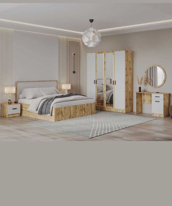Спальный гарнитур АзияБренд 2121 / сп. место 180x200см дуб, цвет вотан