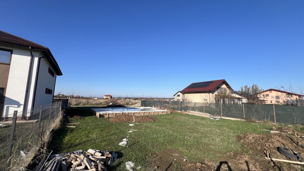 Teren Saftica - Dumbraveni cu fundatie si autorizatie de constructie
