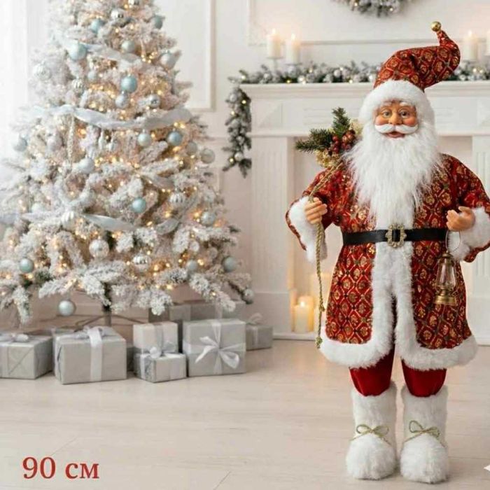 Внеси коледно вълшебство у дома – фигура на Дядо Коледа 90см