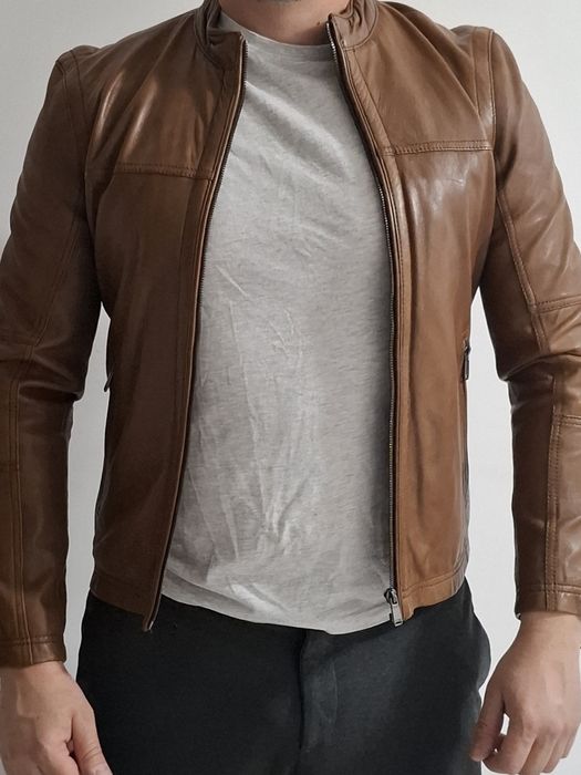 Geaca piele Zara man ,originala 100%
