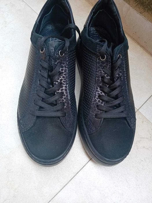 Женски спортно-елегантни маратонки от естествена кожа