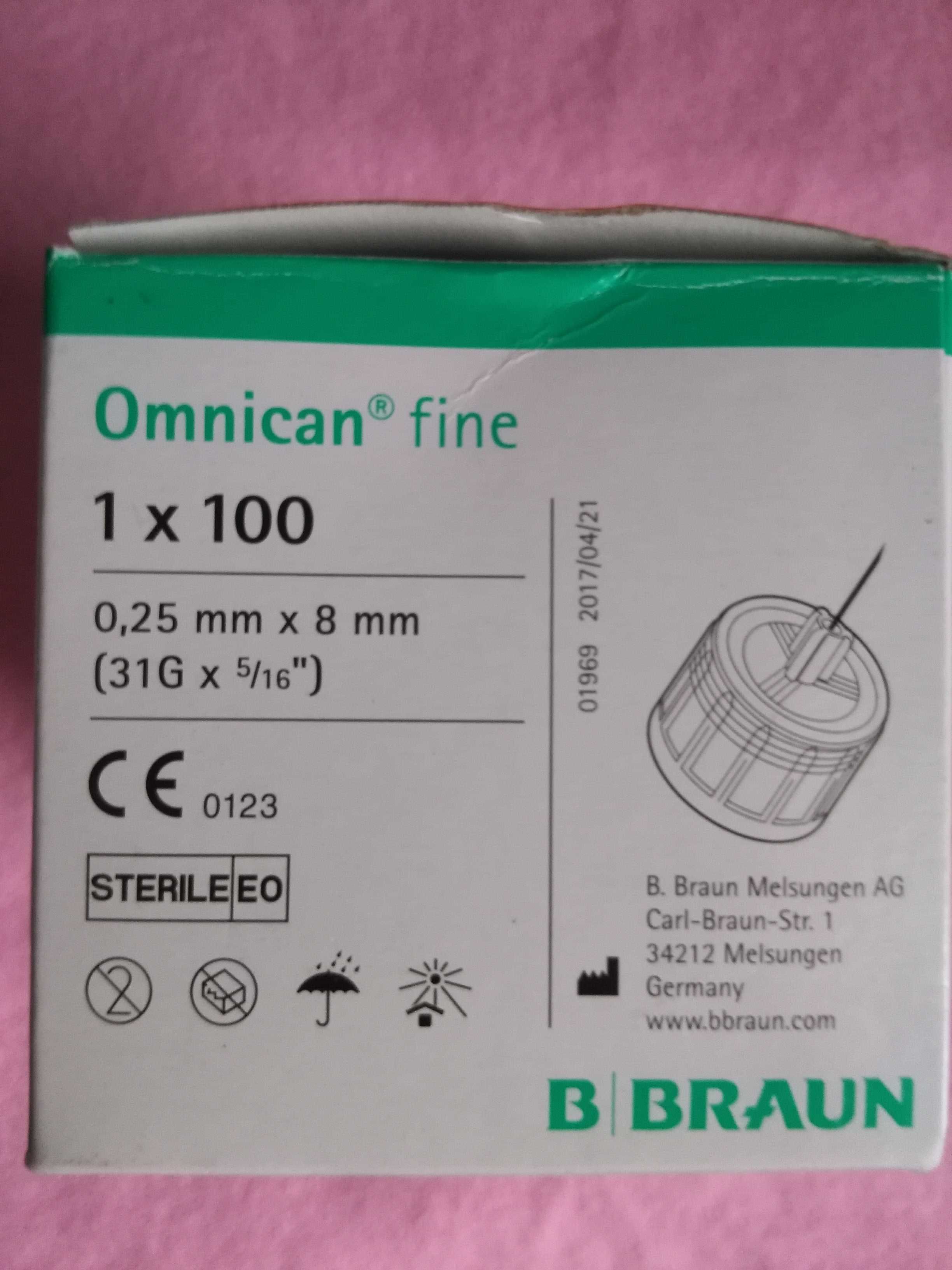 Игли за инсулинова писалка Omnican fine от Braun 8 mm