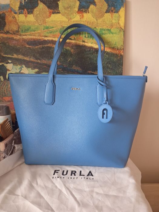Чанта Furla естествена кожа