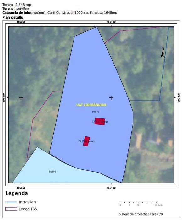 Teren intravilan cu casa veche - 2600 mp - Schitu Matei