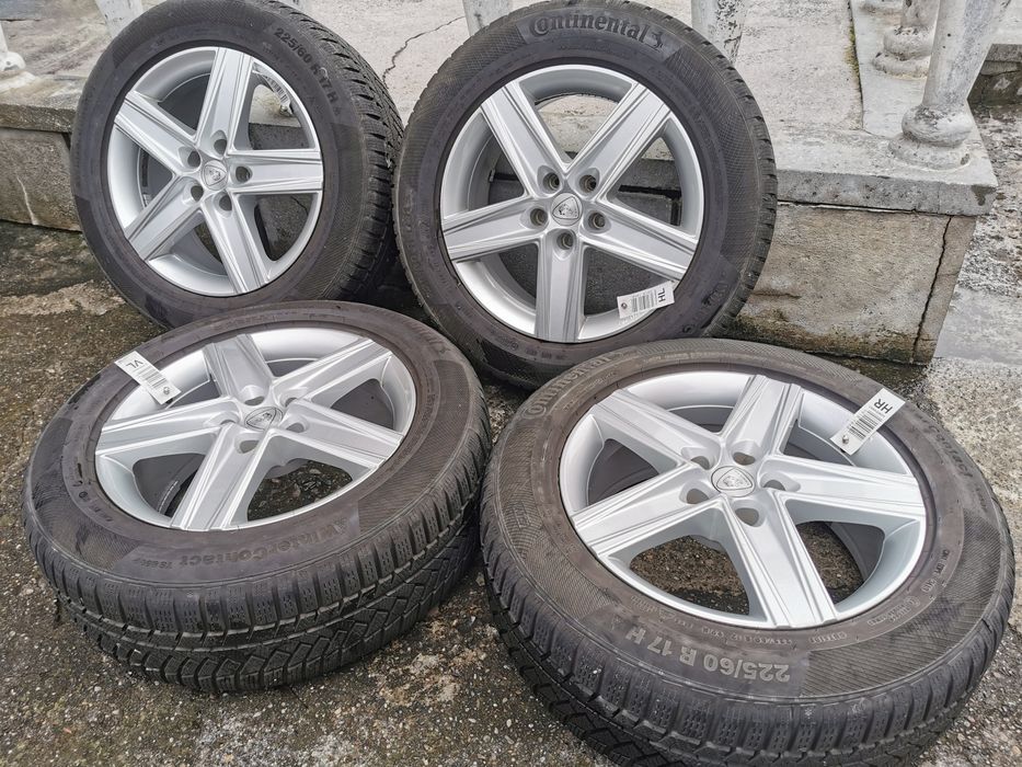 jante aliaj 5x112 + anvelope iarna Conti 225 60 R17 profil 7mm;DOT3319