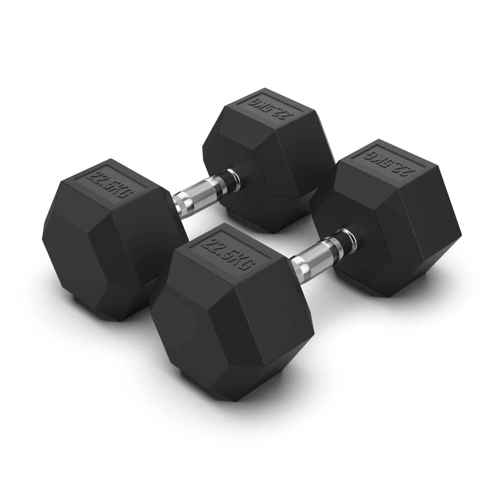 Дъмбели Хекс Pro , Фиксирани Гири HEX 2 × 22.5 кг, Dumbbells