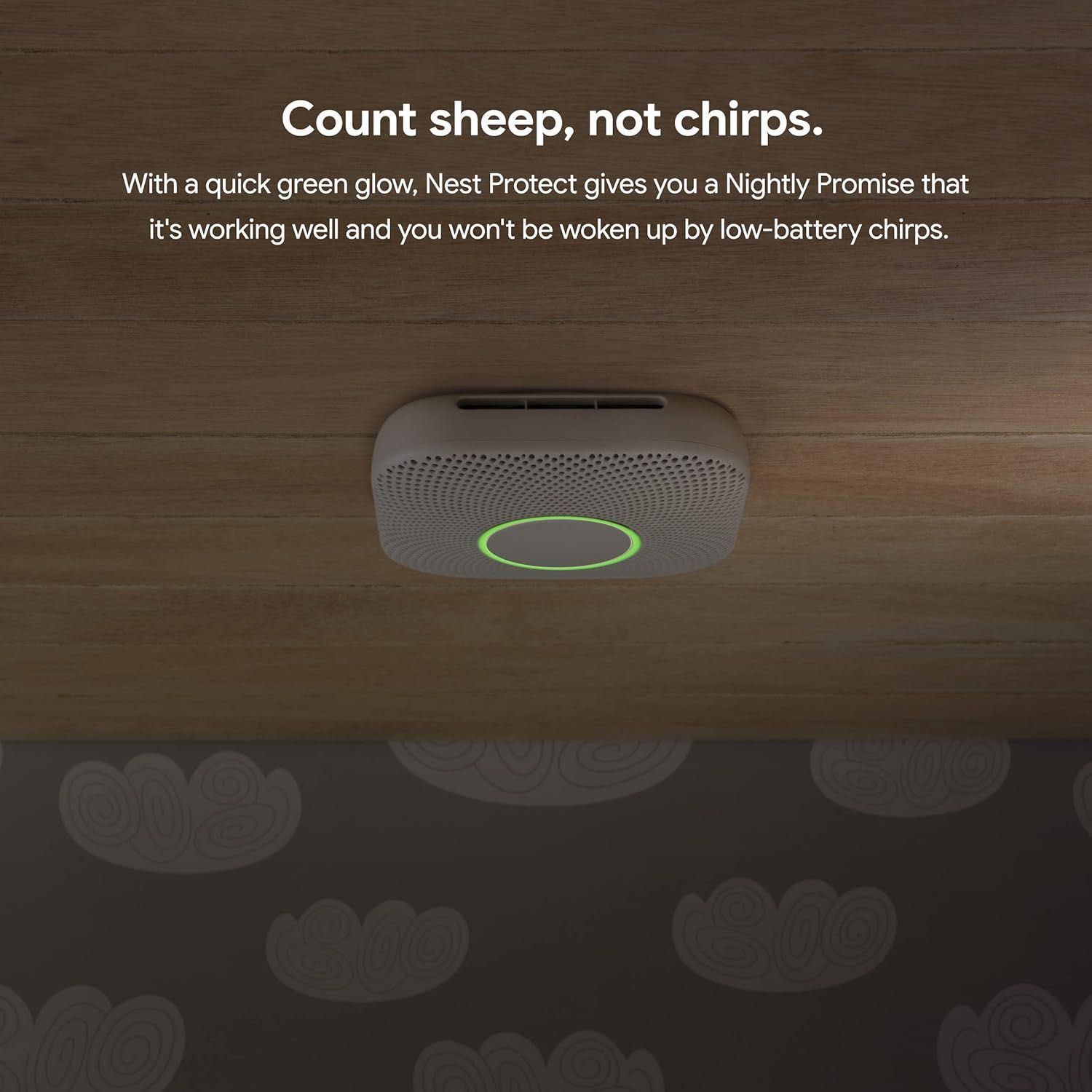 Senzor de CO & Fum Nest Protect, Google Nest, Wi-Fi, Alb,sigilat