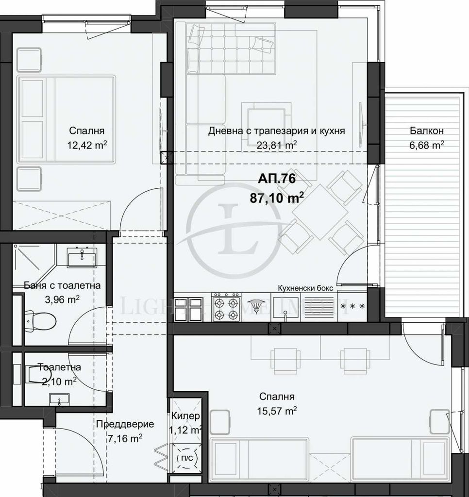 Продава се Тристаен апартамент в Пловдив, Кючук Париж - 101 кв.м за 941 €/кв.м - Снимка #2