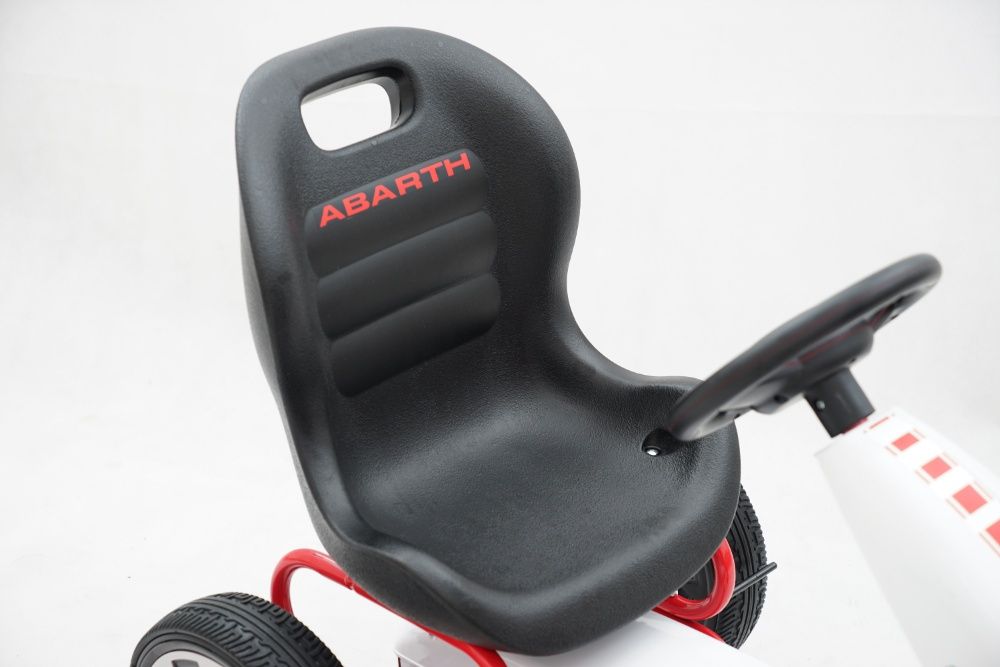 Masinuta GO Kart cu pedale Pentru copii de la Fiat Abarth #Alb