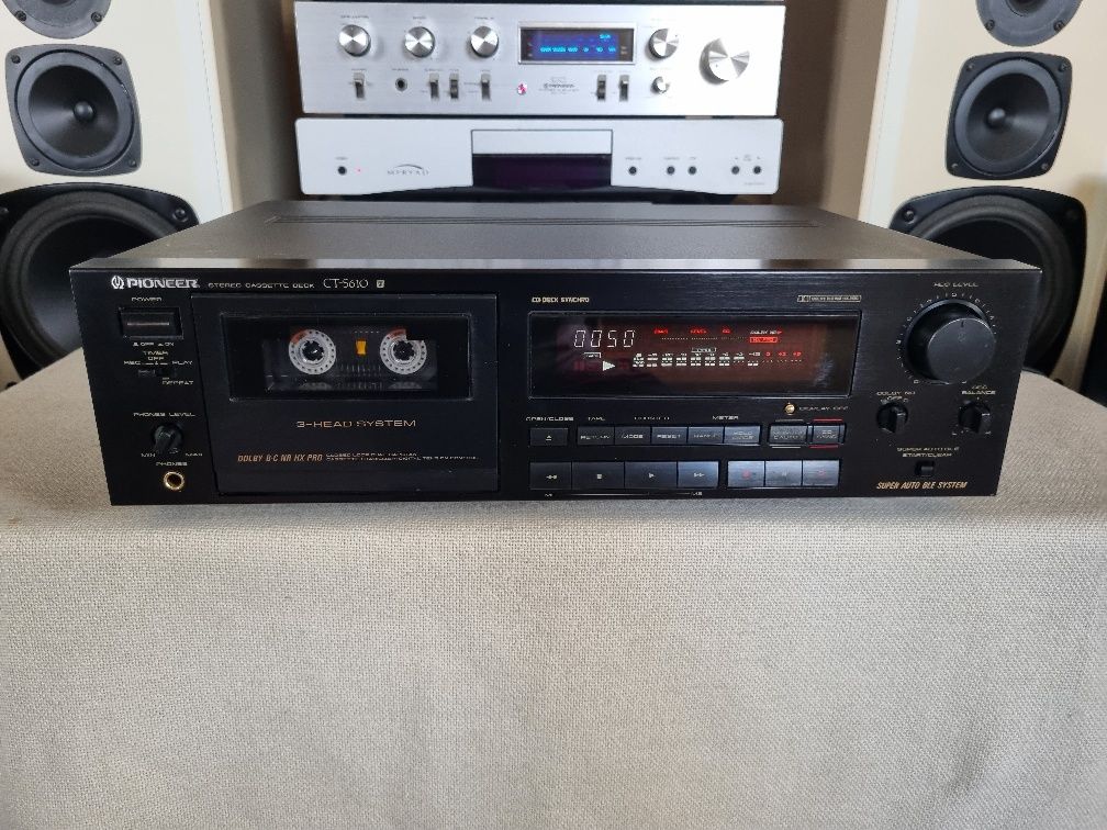 Deck Pioneer CT-S610. 3 Head, Dolby B,C,HX Pro,Dual Capstan. Impecabil