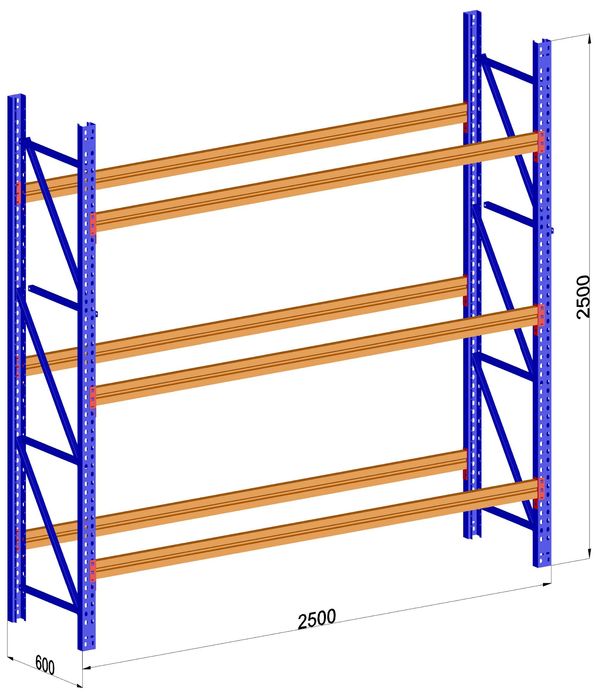 Стеллажи разной грузоподъёмности под заказ