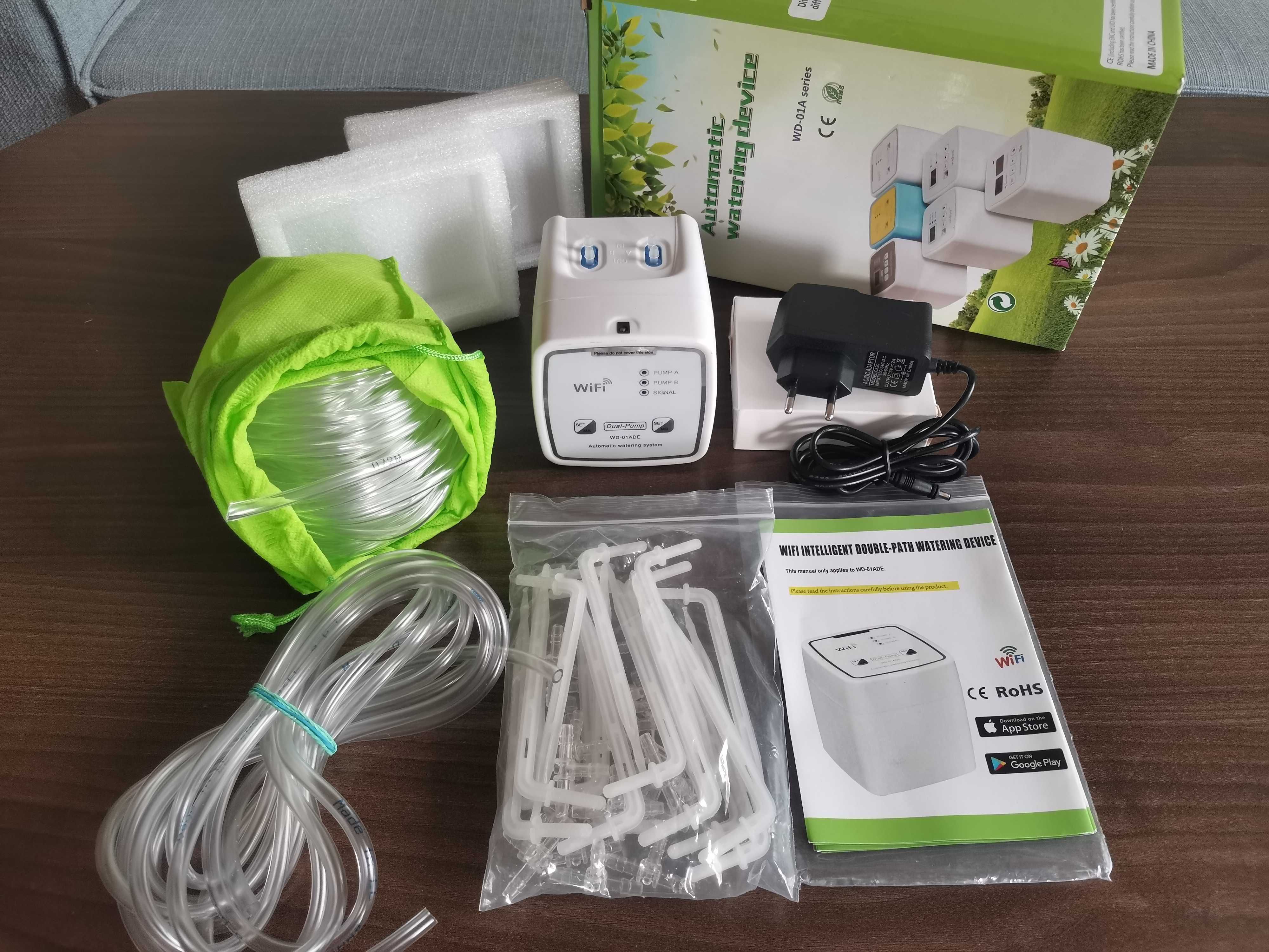 Умна WiFi система за домашно напояване с 2 помпи WD-01ADE – като нова