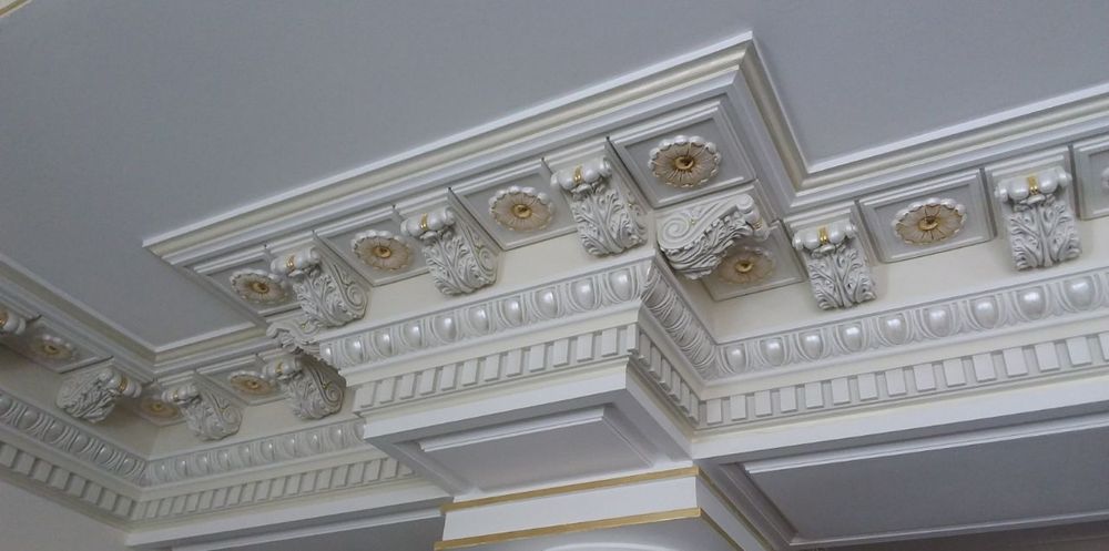 Гипсовые  панели лепнина 3 де  галтели корнизы колонны