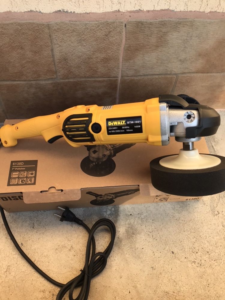 Полирмашина Девалт Полирмашина 180 мм, Dewalt BTW-1801. 1450W