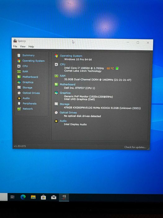 Dell Precision 5550 - i7-10850H / 32 GB RAM / 512 GB SSD / 15.6″ FHD