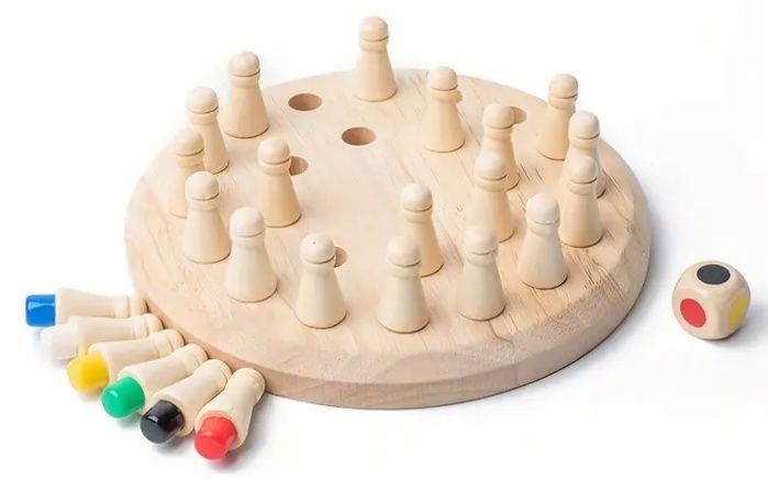 Дървена мемори игра за малки и големи.