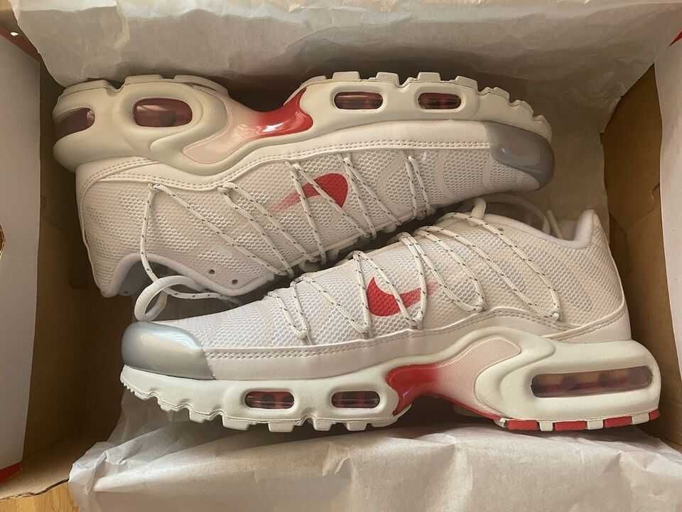 Nike Tn Air Max Plus Utility white Toggle Red 100%  originali-40