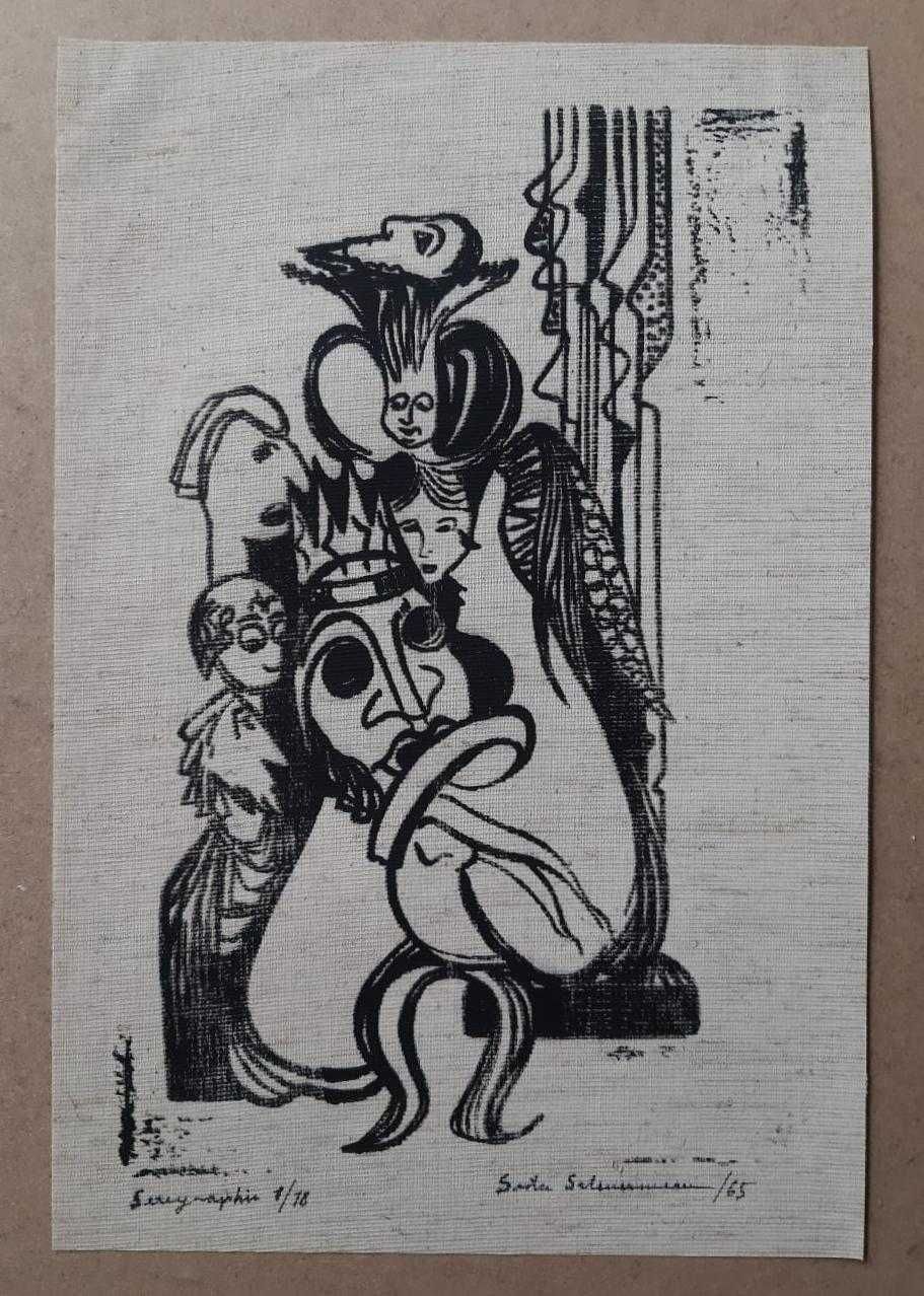 Seta Salmermans, Serigrafie pe pânză, Semnat, Datat 1965