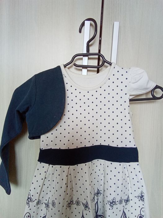 Зимна  детска рокличка със болеро размер 104