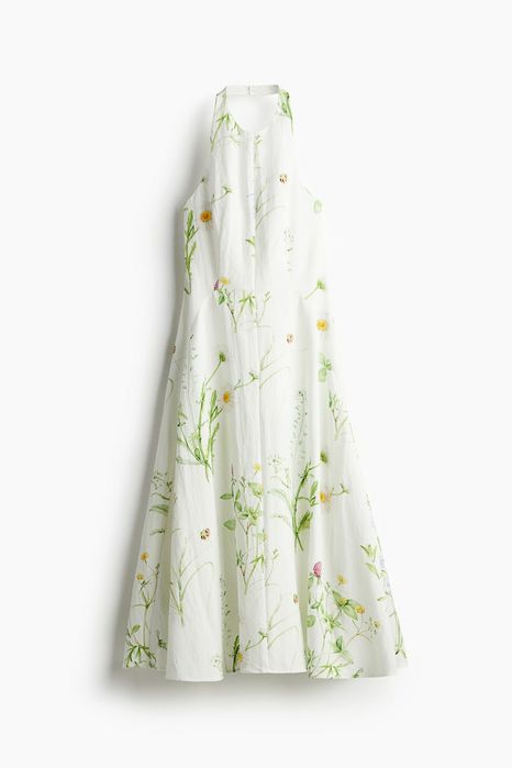 Бяла рокля с цветя H&M