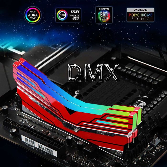 Оперативка OLOy Warhawk Aura Sync RGB DDR4 16GB (2 x 8GB) 3600Mhz