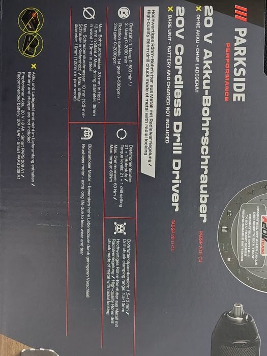 Parkside performance Pabsp 20 li C4