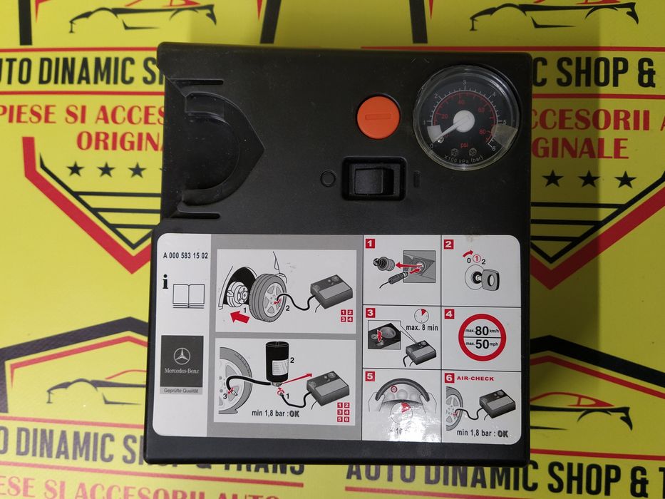 Compresor auto umflat roti 12 v original Mercedes 180w