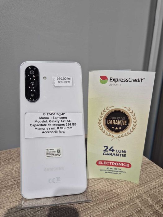 (AG42) Telefon Samsung Galaxy A26 B12451.3 -Garantie 2 ani!