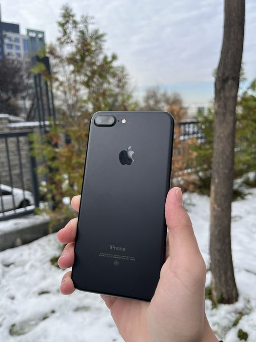 Айфон 7+ plus black 128 гигабайт 100% акб