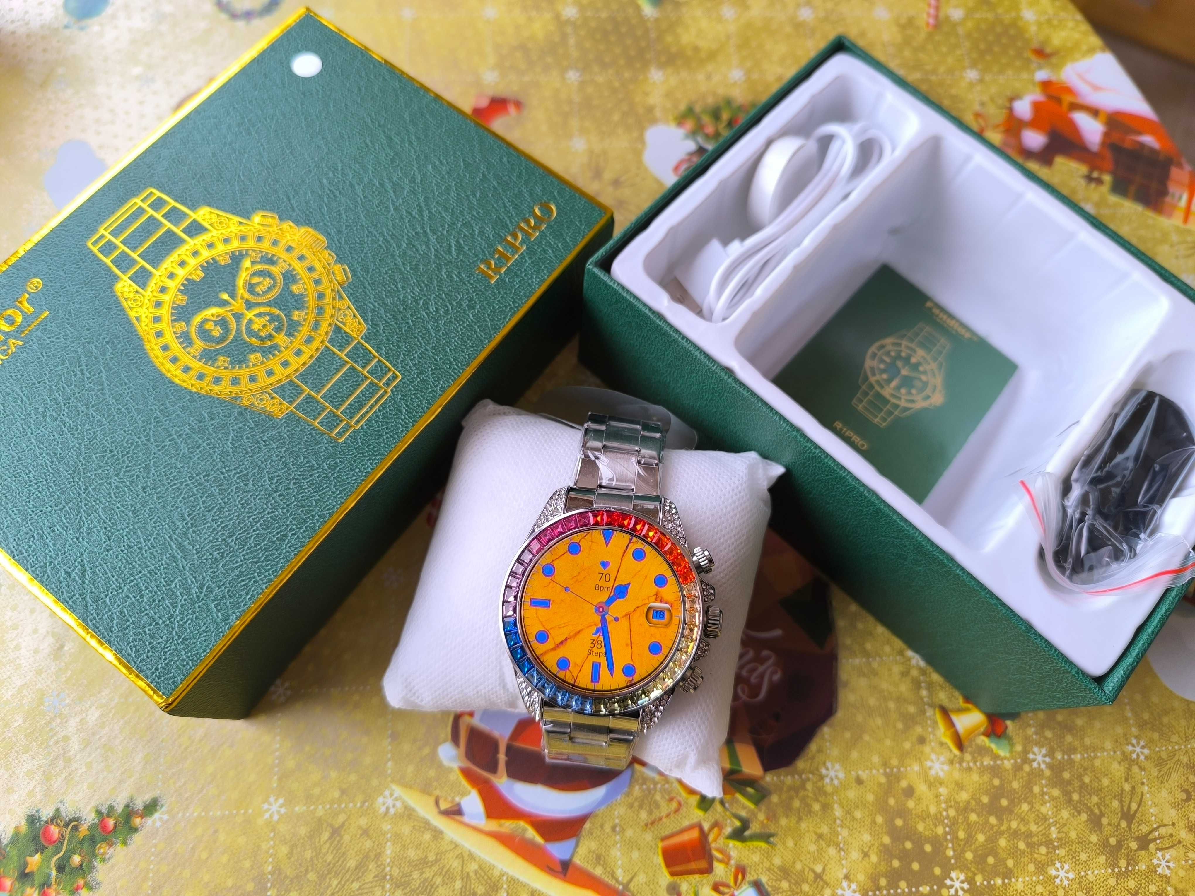 Нов  Rolex smart watch   rolex с камъни Ролекс вид смарт часовник