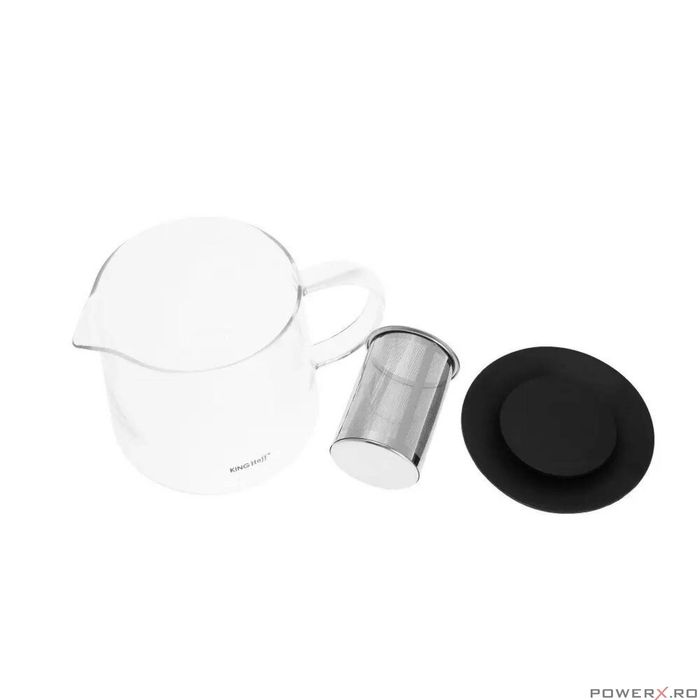 Ceainic cu infuzor, 1 L, din sticla, Kinghoff