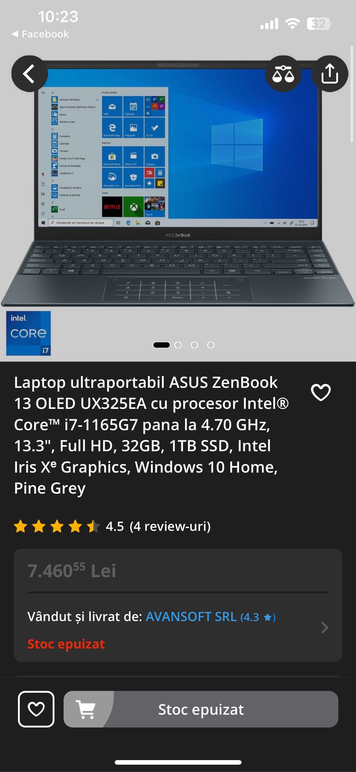 Laptop Asus Zenbook UX325EA