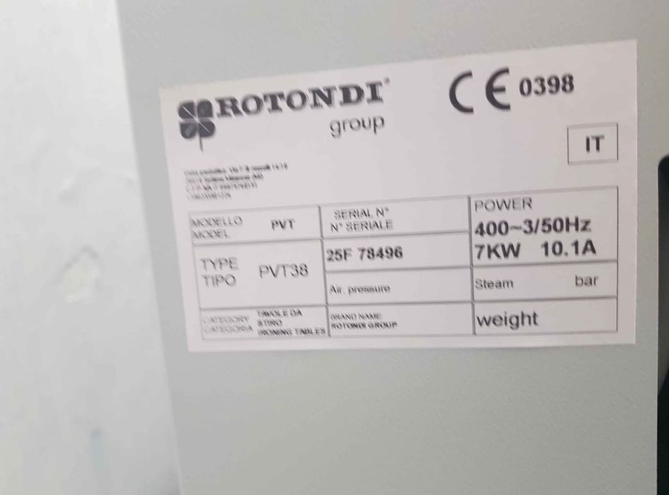 Mașină de călcat industrială ROTONDI – stare foarte bună