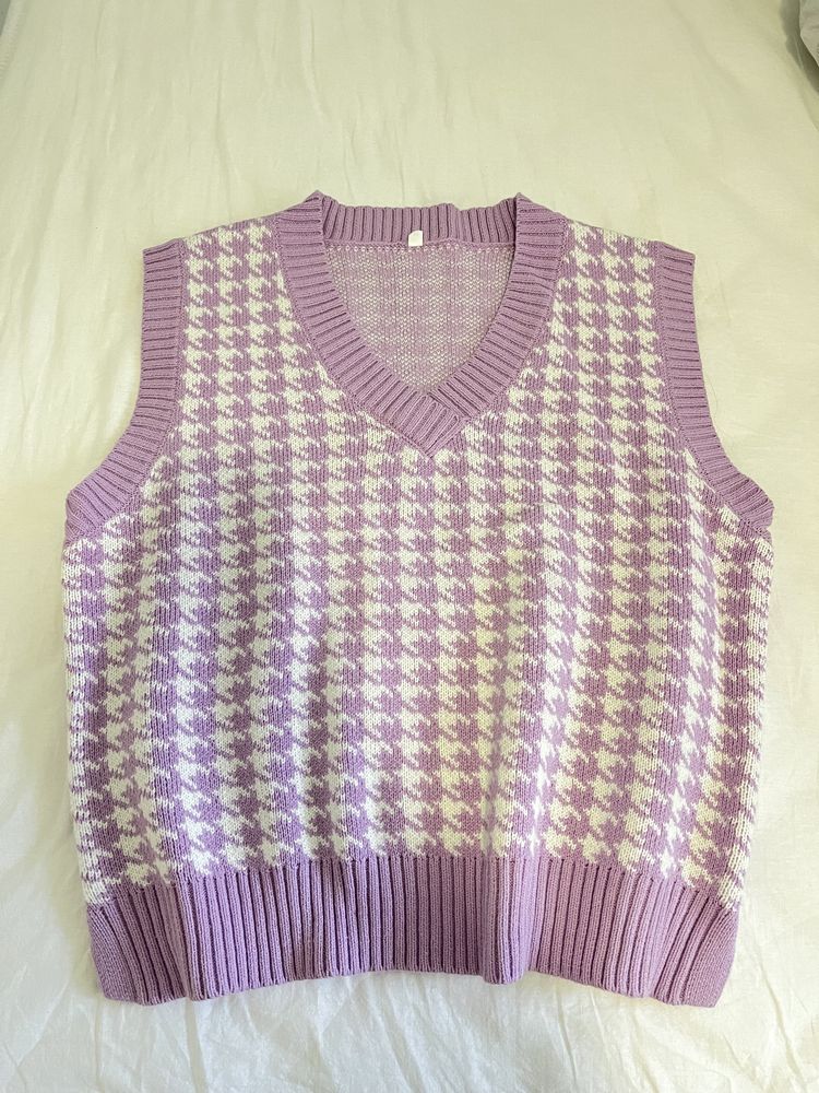 Плетен Пуловер без ръкави
