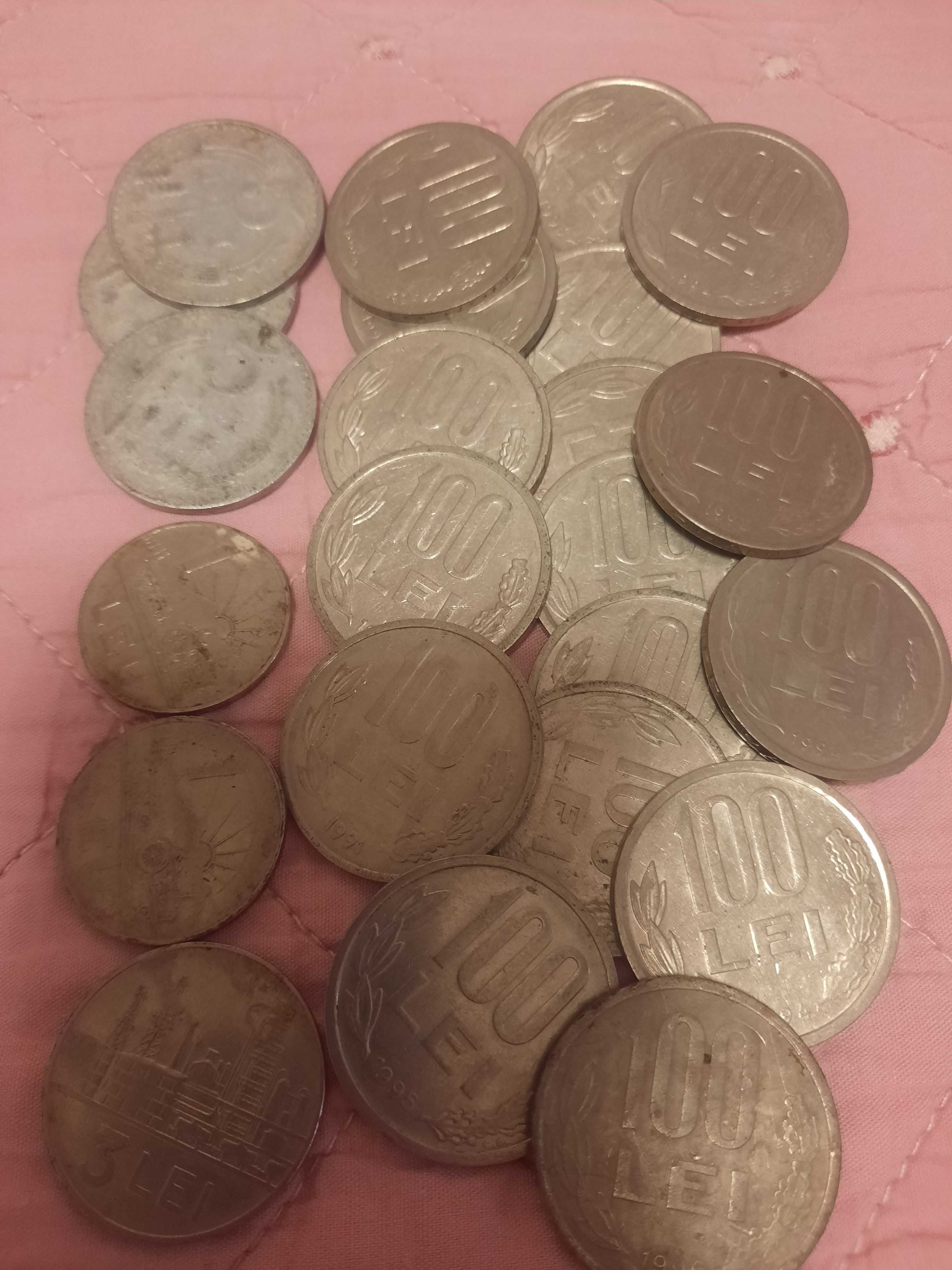 Vand monede de 100,5,3,1.lei