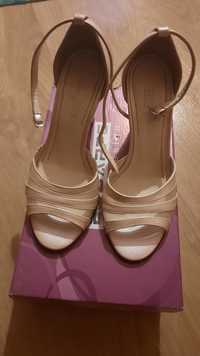 Sandale piele nude roz 37