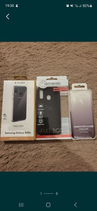 Husa Samsung Galaxy A20e transparenta, neagra, noua, nu jucarie