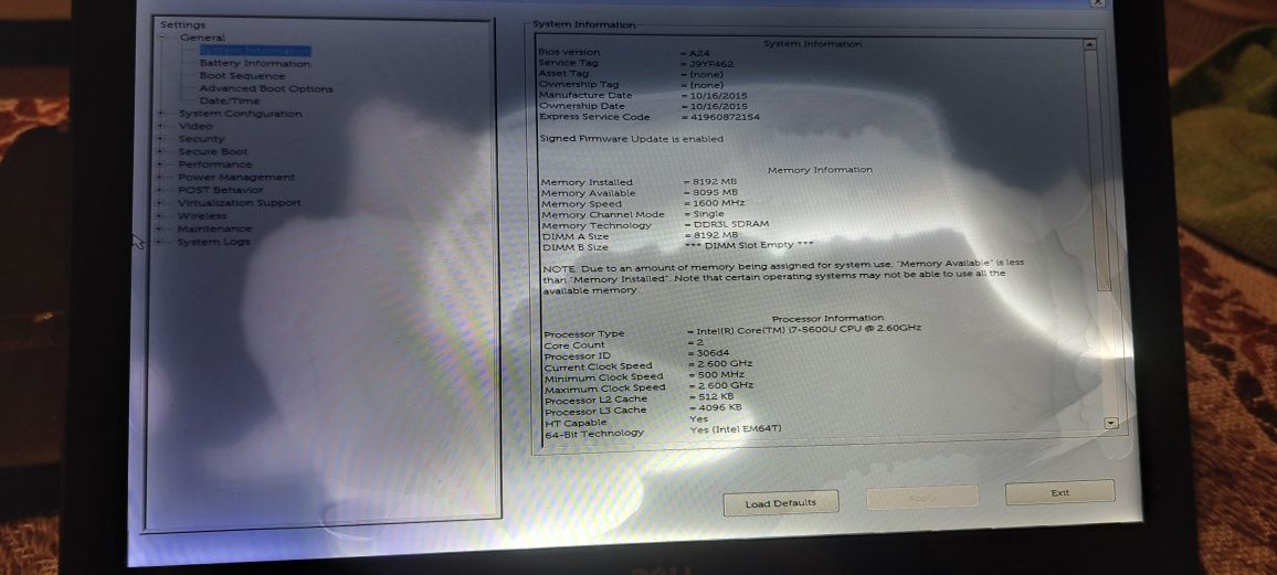 Laptop Dell Latitude E7520 I7 generatia 5 defect pentru piese