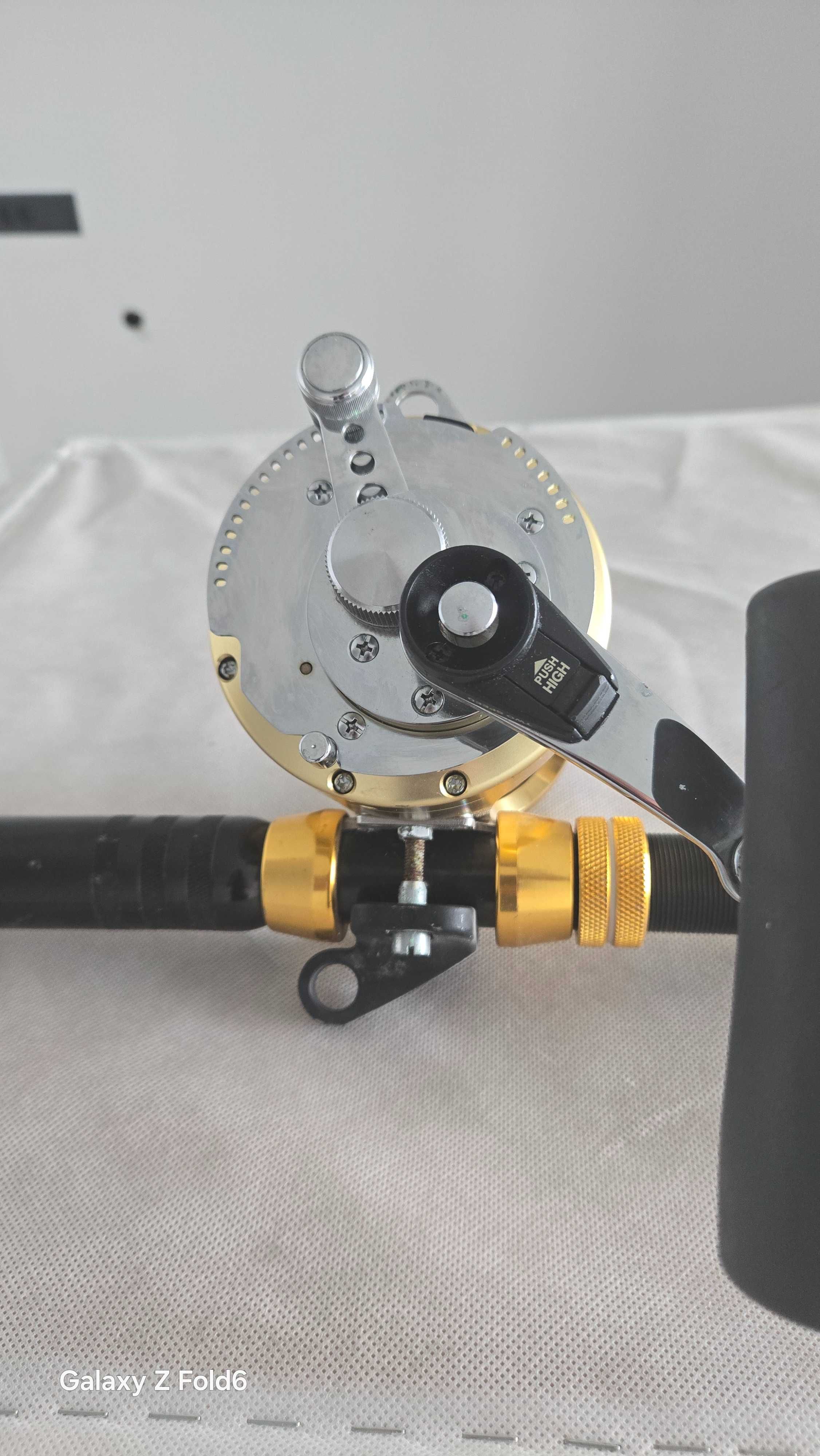 4 бр.  макари Shimano Tiagra W50 и въдици 100 lbr за тролинг в Гърция