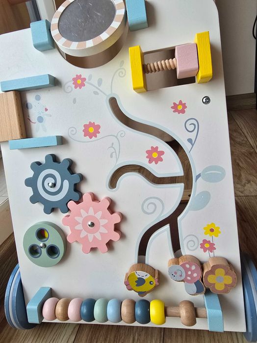 Дървена играчка Moni Toys за прохождане, 12 месеца +